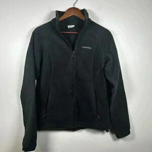 Columbia Fleece Jacket Black Full Zip Women's Size M